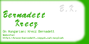 bernadett krecz business card